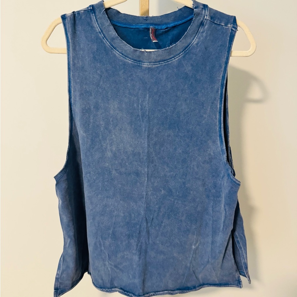 Blue muscle tee